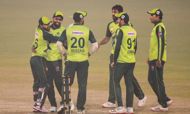 Players of the Pakistan team are seen at the Gaddafi Stadium in Lahore on Thursday. &mdash; Photo courtesy: PCB Twitter