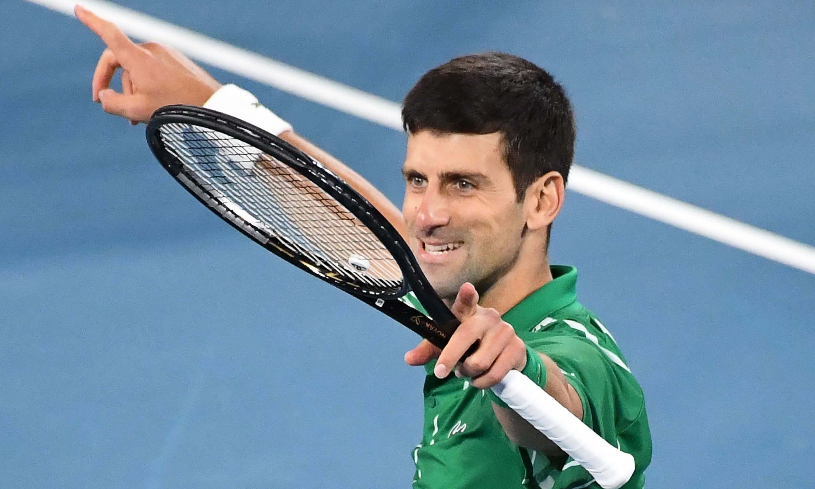 Novak Djokovic smashed his racquet to bits and then swept Alexander Zverev out of the Australian Open. — AFP/File Novak Djokovic smashed his racquet to bits and then swept Alexander Zverev out of the Australian Open. — AFP/File