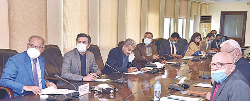 ISLAMABAD: Finance Minister Dr Abdul Hafeez Shaikh is chairing a meeting of the National Price Monitoring Committee on Monday.—APP