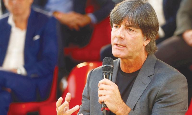 Germany coach Joachim Loew answers questions during the &lsquo;BILD 100 sports&rsquo; get-together. &mdash; Reuters/File