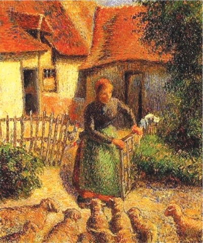 Shepherdess Bringing In The Sheep (1886)