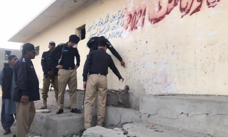 At least 12 persons were injured in an explosion during a football match on Tuesday at a ground in Allahbad Town located in Balochistan's industrial town of Hub. — Photo provided by author