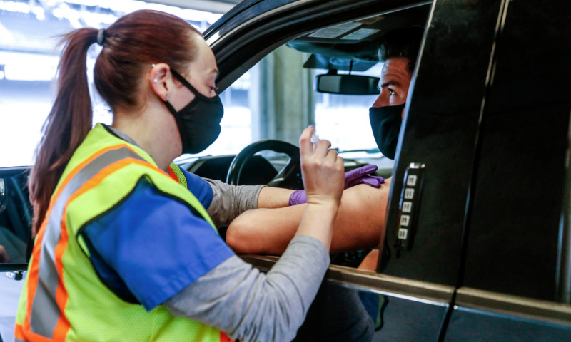 A vaccine dose is administered in the United States. &mdash; AP