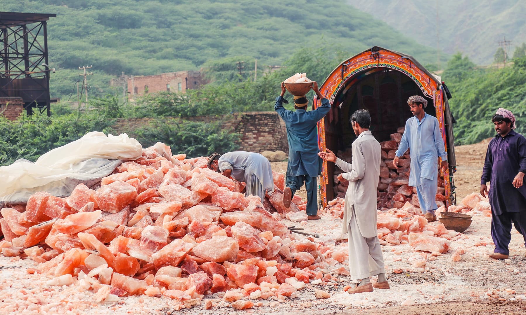 Pakistan is close to taking the lead in the global salt trade, as local rock salt of Khwera is set to be registered with international trade bodies. — Photo courtesy Fazal Khaliq/File