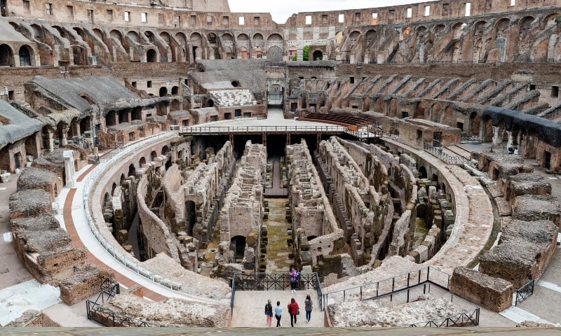 In this April 26, 2021 file photo, few visitors arrive for their tour of the ancient Colosseum, in Rome. — AP