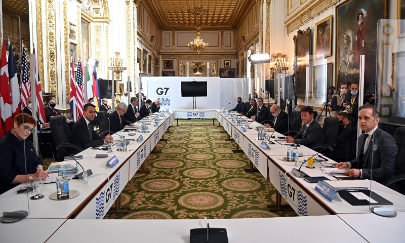 Attendees take part in G7 foreign ministers meeting in London, Britain, May 5, 2021. &mdash; Reuters