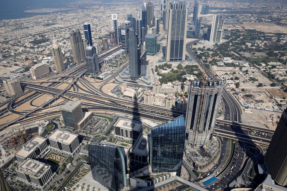An aerial view of Dubai from Burj Khalifa, the tallest building in the world. &mdash; Reuters/File