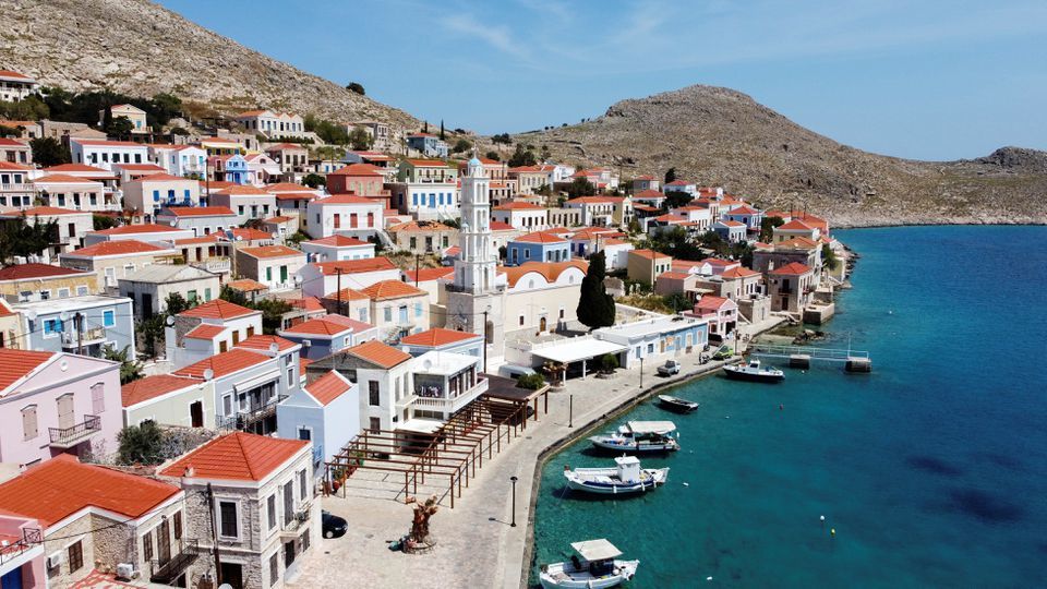 View of the town of Halki on the island of Halki, Greece, April 13. &mdash; Reuters