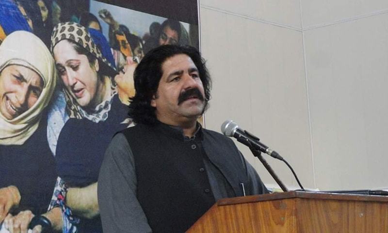 Police had arrested Ali Wazir in Peshawar in connection with the case at the request of the Sindh police and flew him to Karachi. &mdash; Photo courtesy Ali Wazir Twitter/File