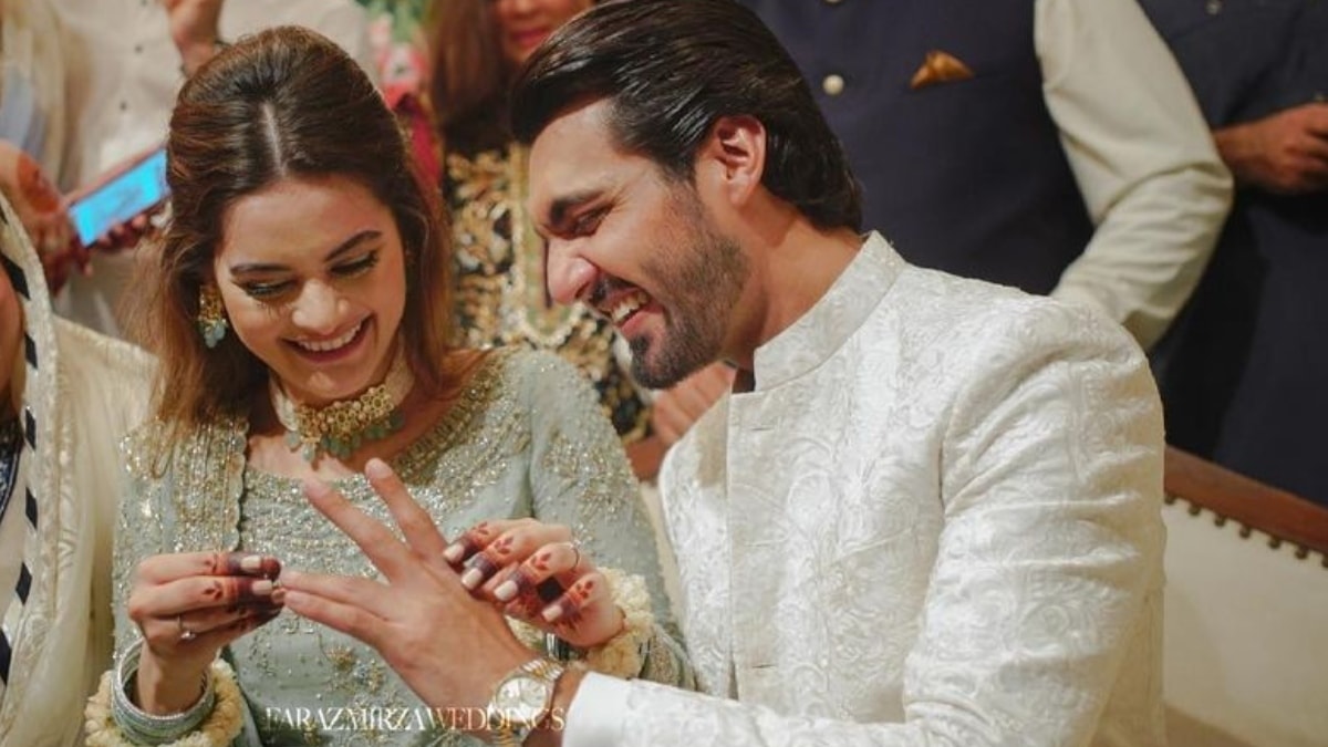 Inside Minal Khan and Ahsan Mohsin Ikram's engagement ceremony