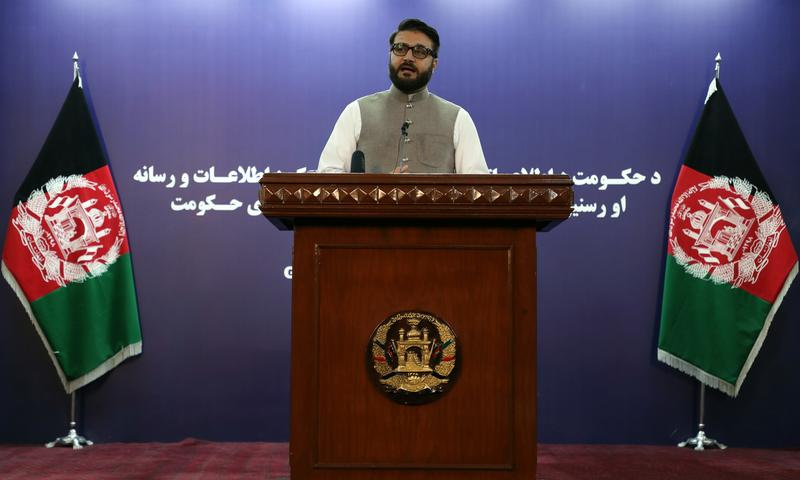 In this file photo, Afghanistan's National Security Advisor Hamdullah Mohib speaks during a news conference in Kabul, Afghanistan. — Reuters