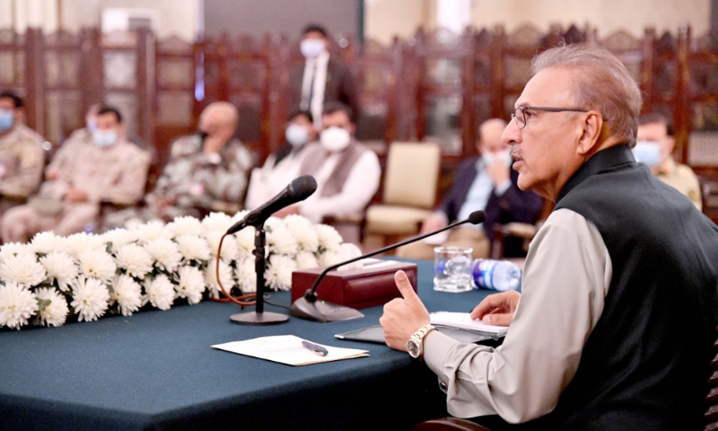 President Dr Arif Alvi on Thursday stressed the need for strengthening cyber security of the country. — Photo courtesy President of Pakistan Twitter/File