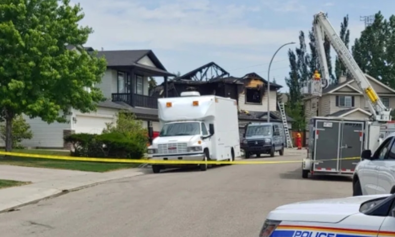 The Royal Canadian Mounted Police told the Canadian Broadcasting Corporation that the seven people belonged to two families and were staying at the house. &mdash; Photo courtesy CBC