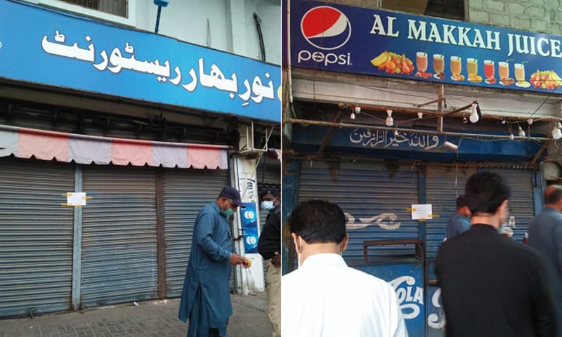 Some of the shops sealed by the assistant commissioners in their respective jurisdictions. — Picture via South DC office