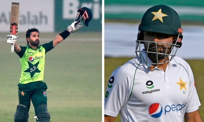 This combo photo shows Babar Azam and Mohammad Rizwan (left). — Photos PCB/AFP