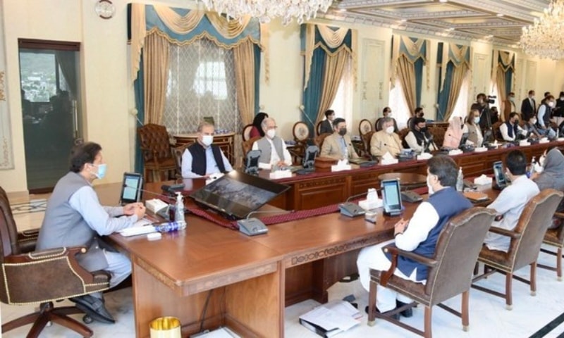 In this file photo, Prime Minister Imran Khan chairs a paperless meeting of the federal cabinet on May 25. — Photo courtesy PMO