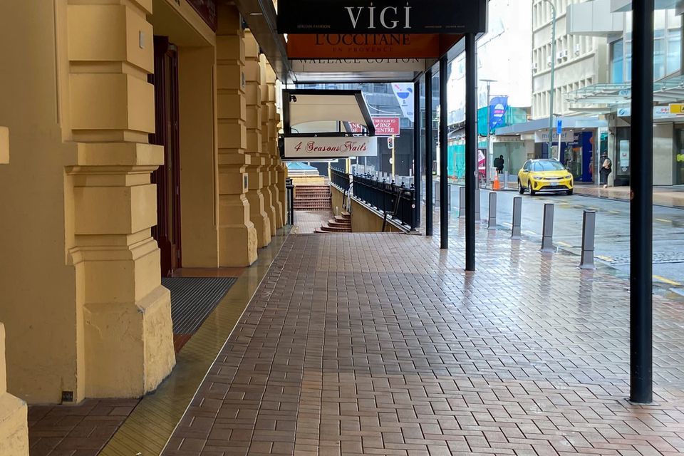 Lambton Quay is devoid of people on the first day of a lockdown to curb the spread of the coronavirus in Wellington, New Zealand on August 18. — Reuters