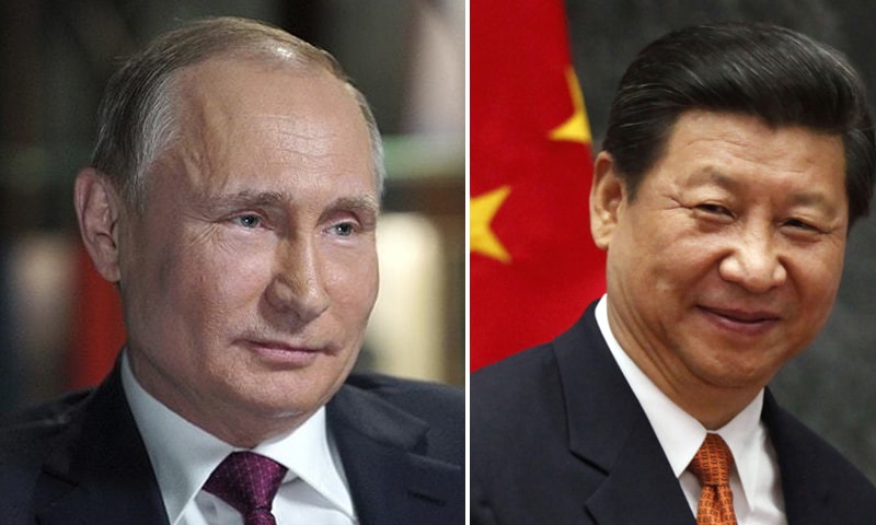 A combination photo of Russian President Vladimir Putin (L) and Chinese President Xi Jinping. — AP/Reuters.