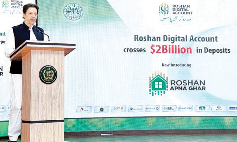 ISLAMABAD: Prime Minister Imran Khan addresses the launching ceremony of Roshan Apna Ghar scheme.—INP ISLAMABAD: Prime Minister Imran Khan addresses the launching ceremony of Roshan Apna Ghar scheme.—INP