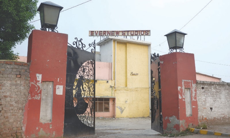 THE main entrance to the Evernew Studios on Multan Road.&mdash;Dawn