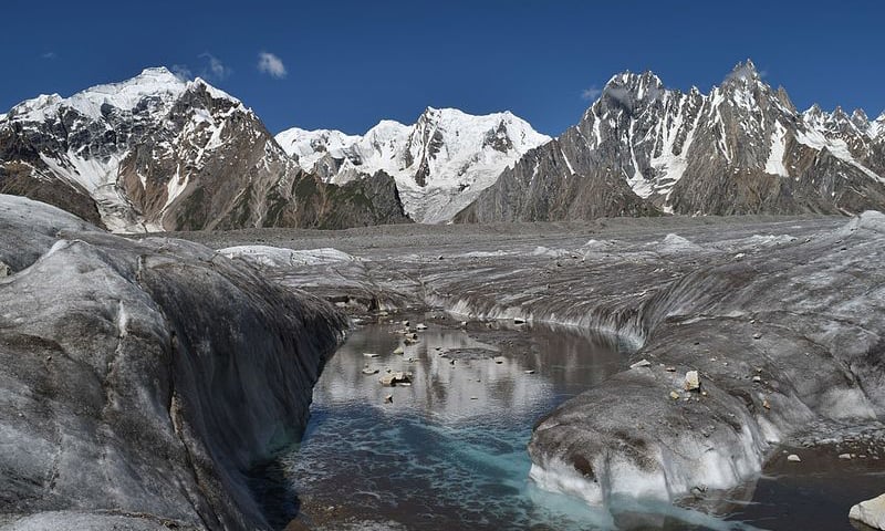 A view of the Biafo glacier. — Wikimedia Commons/File