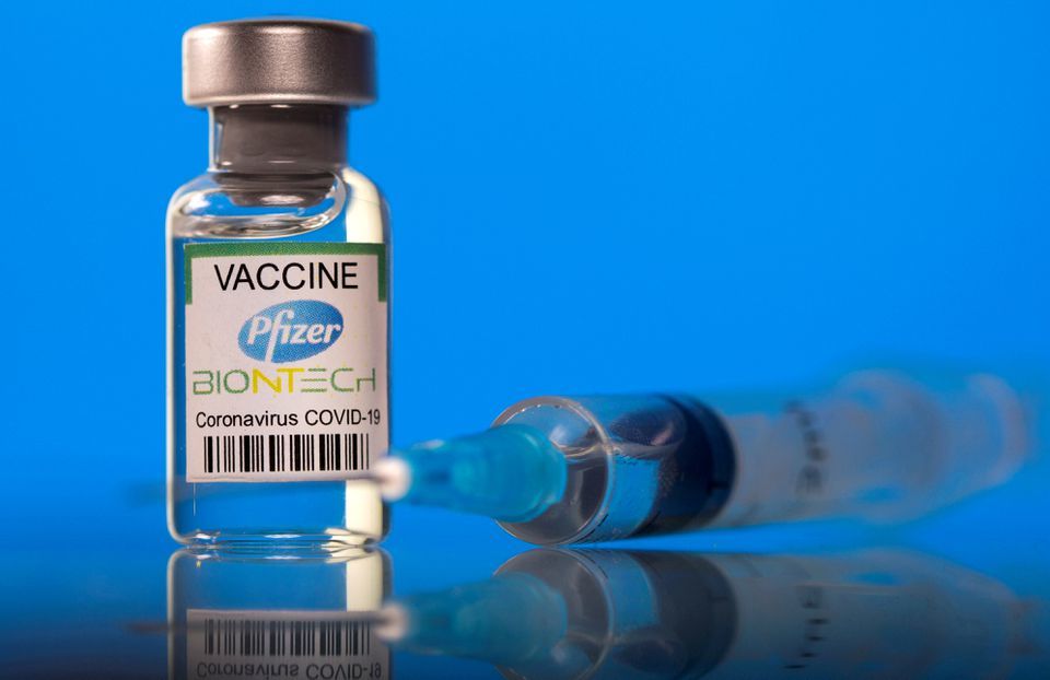 A vial labelled with the Pfizer-BioNTech coronavirus vaccine is seen in this illustration picture. — Reuters/File