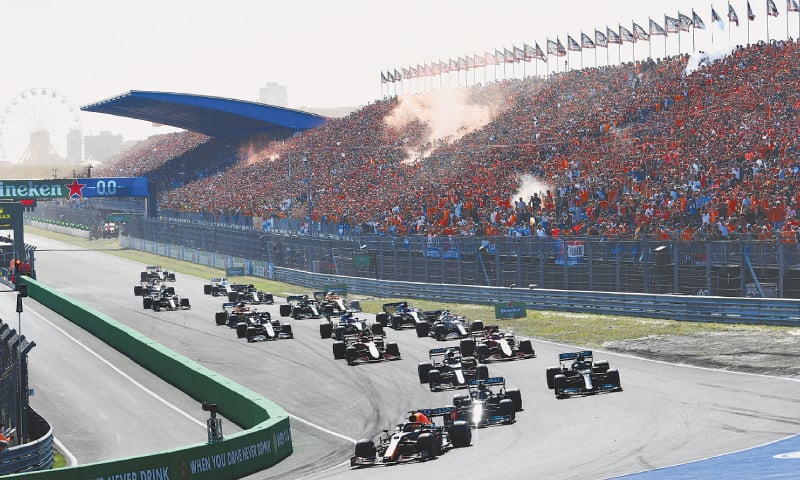 ZANDVOORT: A general view at the start of the Dutch Grand Prix on Sunday.&mdash;Reuters