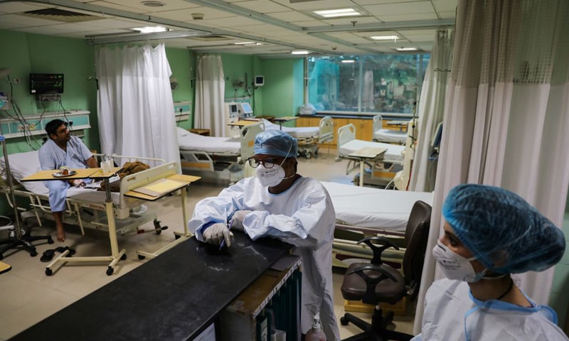 In this file photo, healthcare workers are seen inside a ward of Covid-19 patients at Sir Ganga Ram Hospital in New Delhi, India. — Reuters/File