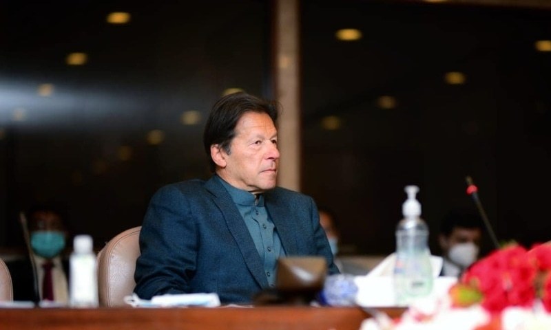 Prime Minister Imran Khan presides over a meeting in this file photo. — APP