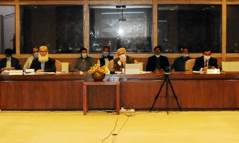 In this file photo, PAC Chairman Rana Tanveer Hussain chairs a committee meeting at Parliament House. — Photo courtesy PAC website/File