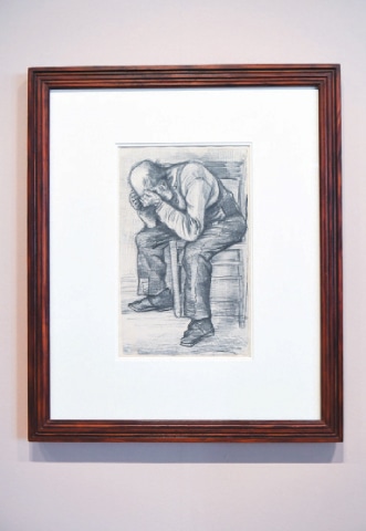 THE VAN Gogh museum unveils Worn Out, an unseen work by the artist, in Amsterdam on Thursday.—Reuters