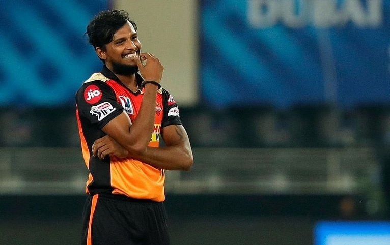 Thangarasu Natarajan is seen during a match. — Photo credit: BCCI