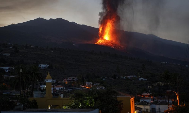 Lava from a volcano eruption flows on the island of La Palma in the Canaries, Spain, Sept 23. — AP Lava from a volcano eruption flows on the island of La Palma in the Canaries, Spain, Sept 23. — AP