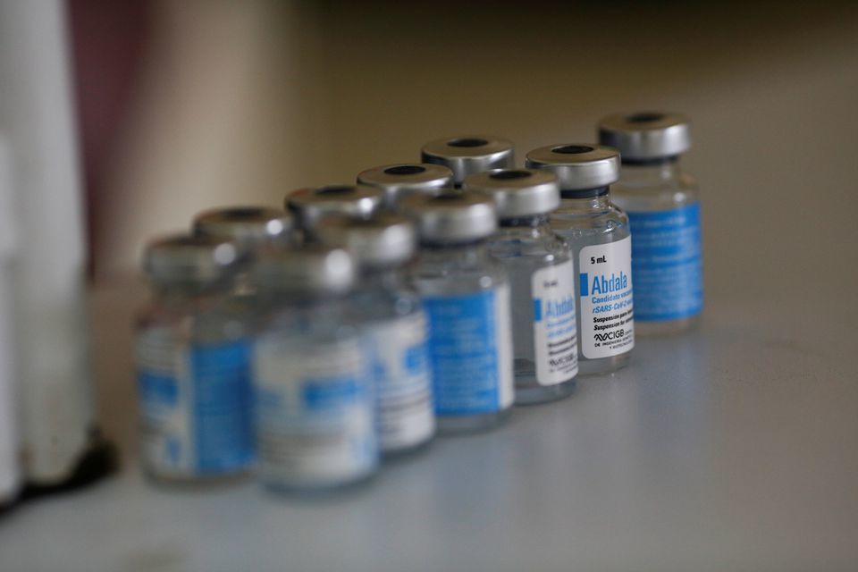Doses of Cuba's Abdala coronavirus vaccine are seen at a vaccination centre in Caracas, Venezuela on July 1. — Reuters