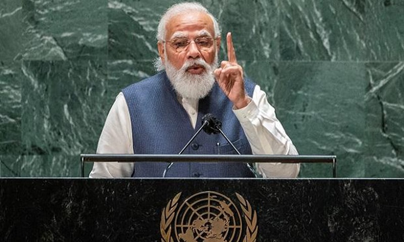 Indian Prime Minister Narendra Modi addresses the 76th Session of the UN General Assembly in New York City, US, September 25. — Reuters