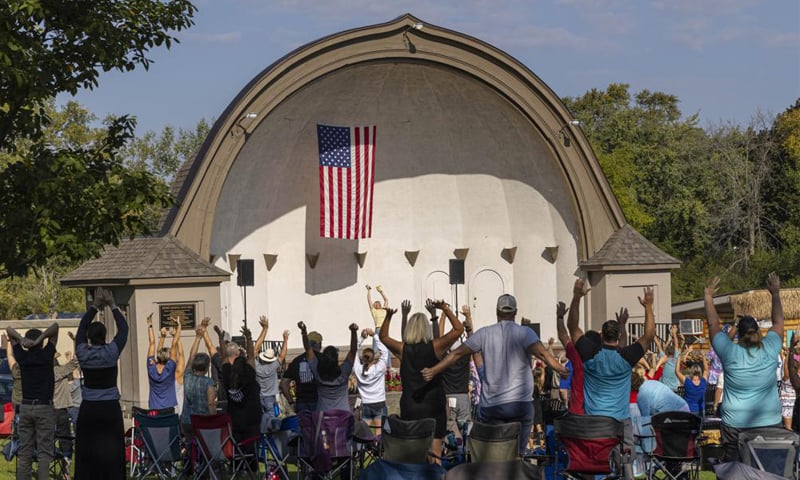 In this file photo, people listen to speakers at the Chiropractic Society Health Freedom revival in Wisconsin, US. — AP/File