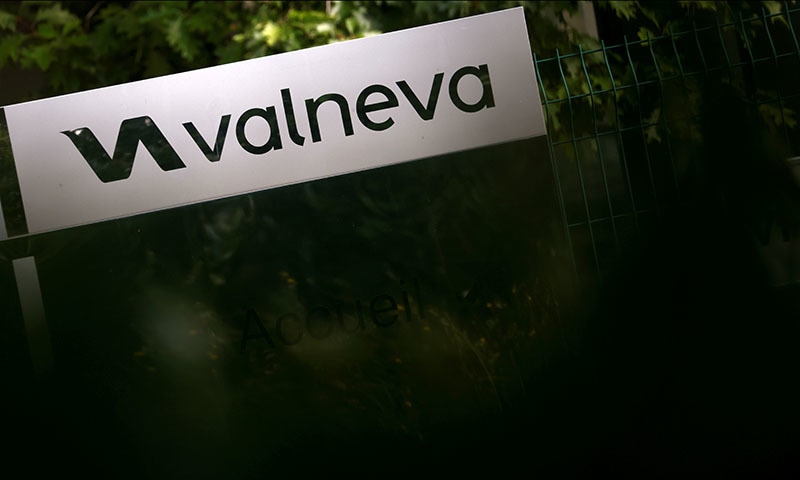 The logo of Valneva SE is pictured at the company's headquarters in Saint-Herblain, near Nantes, France. &mdash; Reuters
