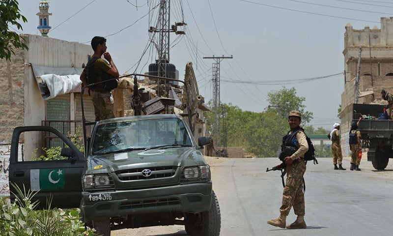 A file photo of Pakistan Army soldiers on patrol in North Waziristan. — AFP