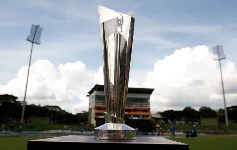 Trophy of the ICC World T20 2021. — Picture courtesy: ICC website