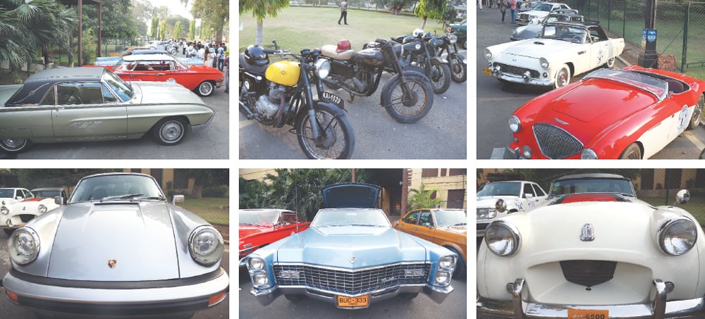 Vehicles of every shape and age are part of the classic car rally.—Shakil Adil / White Star