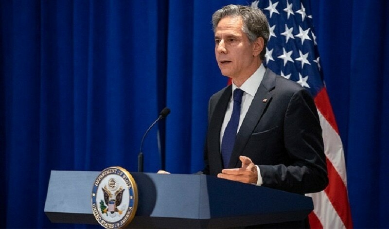 US State Secretary Antony Blinken speaks to the media after meetings on the sidelines of the 76th Session of the UN General Assembly in New York on Sept 23. — AFP/File