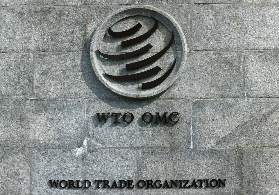 A logo is pictured outside the World Trade Organisation in Geneva, Switzerland, September 28. — Reuters