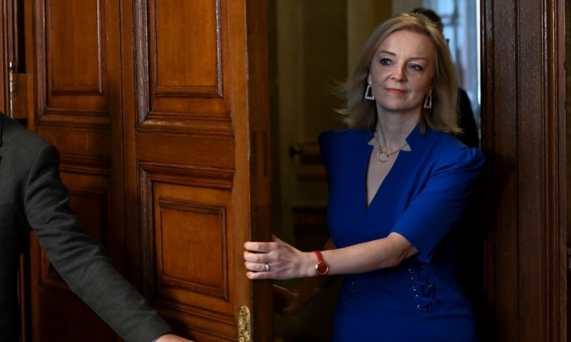 British Foreign Secretary Liz Truss arrives for an interview with Reuters, at the Foreign Commonwealth & Development Office, in London, Britain, November 24. — Reuters