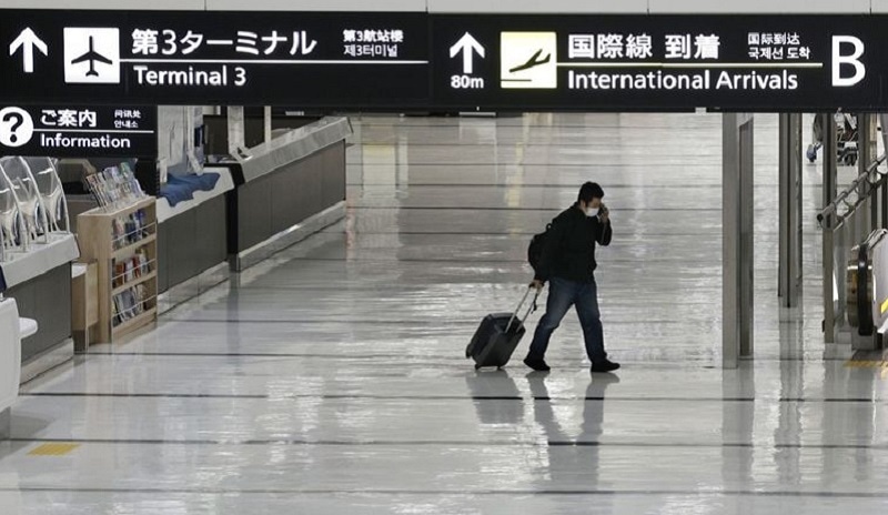 An international arrivals lobby is deserted at Narita International Airport in Narita, east of Tokyo, Japan, Monday, Nov 29, 2021. — AP