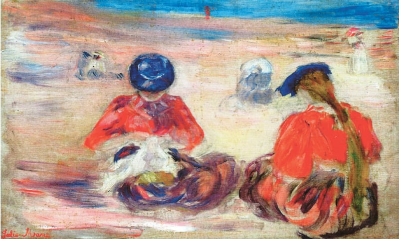 Women at Dinard Beach by Julie Manet