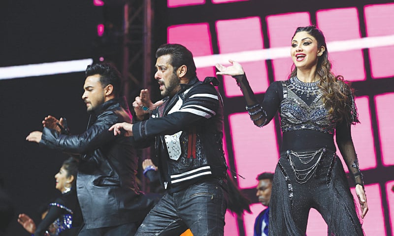 Riyadh: Bollywood star Salman Khan performs during a Riyadh Season event in the Saudi Arabian capital.&mdash;Reuters