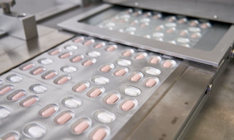 Paxlovid, a coronavirus pill by Pfizer, is seen manufactured in Ascoli, Italy, in this undated handout photo obtained by Reuters on November 16. — Reuters