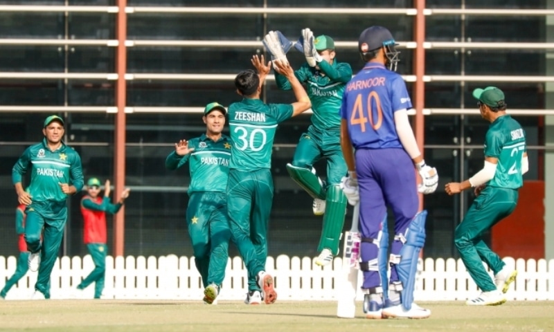 This image shows players in action during the Pakistan-India match of the U-19 Asia Cup in Dubai on Saturday. — Photo courtesy: PCB