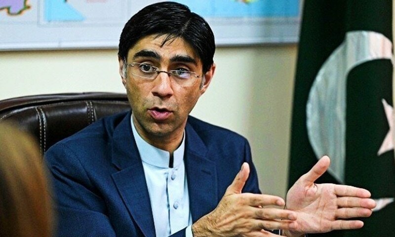 National Security Adviser (NSA) Moeed Yusuf speaks to reporters in this file photo. — AFP/File