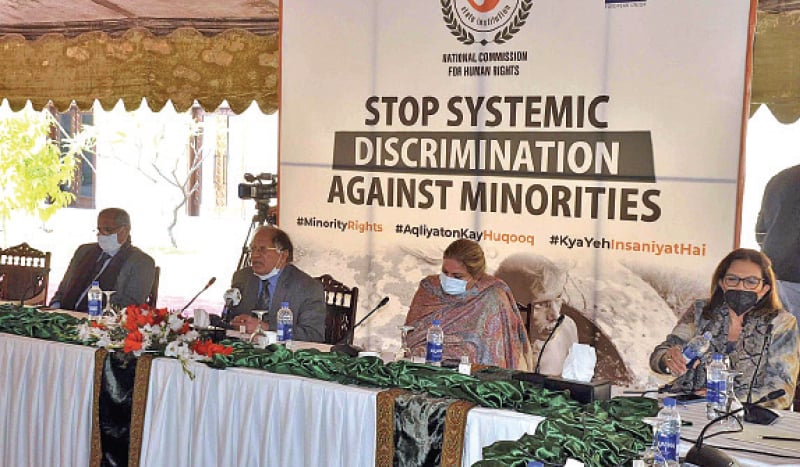 NCHR Chairperson Rabiya Javeri Agha speaks at the launch of the awareness campaign in Islamabad on Tuesday. — APP